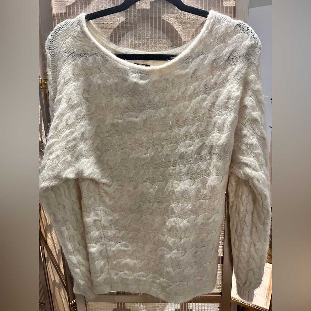 Abercrombie & Fitch Cream Cable Knit Sweater
